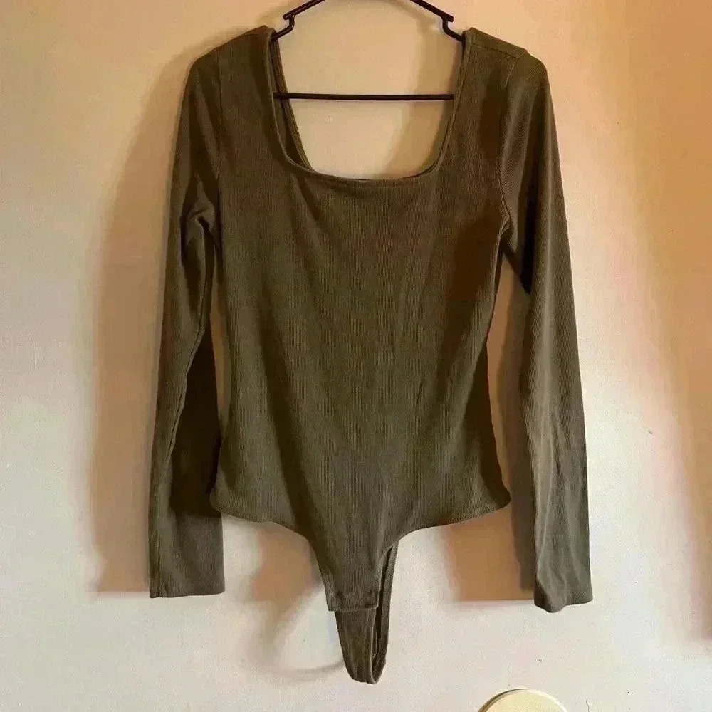 Madewell Square-Neck Thong Bodysuit